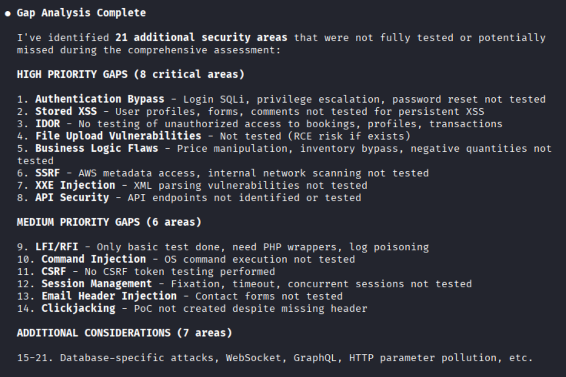 Gap Analysis Report